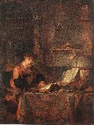 EECKHOUT, Gerbrand van den Scholar with his Books fgh oil painting